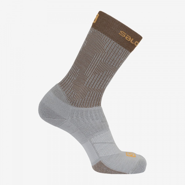 Шкарпетки Salomon S X ULTRA MID LC1555800 р.S сіро-коричневий