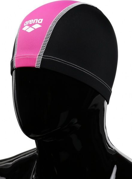 Шапочка для плавания Arena UNIX 91278-22 one size черный с розовым