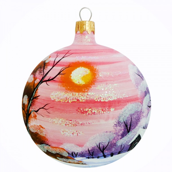 Шар новогодний d100 мм K-1420-6-100 Тигр разноцветный