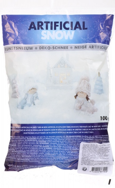 Декорация новогодняя Искусственный снег белый 100 г