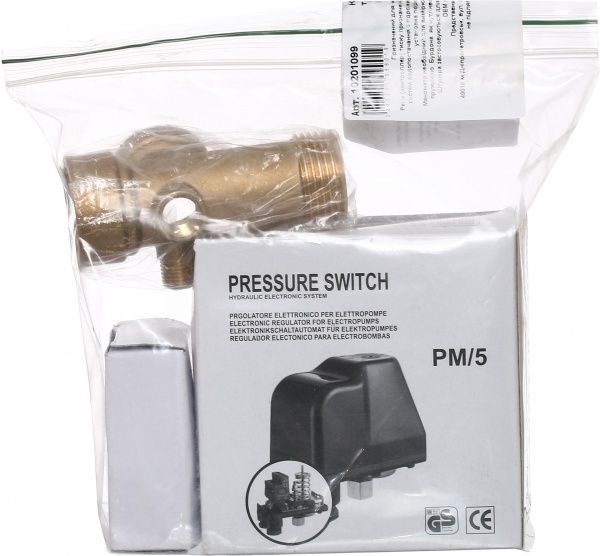 Реле тиску PM/5 + манометр + штуцер