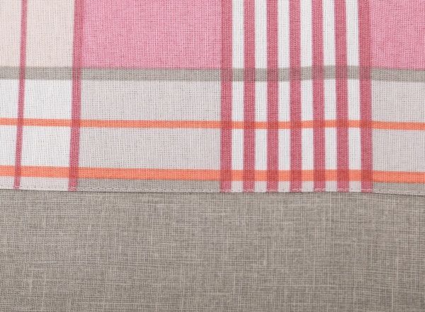 Скатерть с кантом клетка розовая Шато однотонный 140x180 см серый с розовым La Nuit 