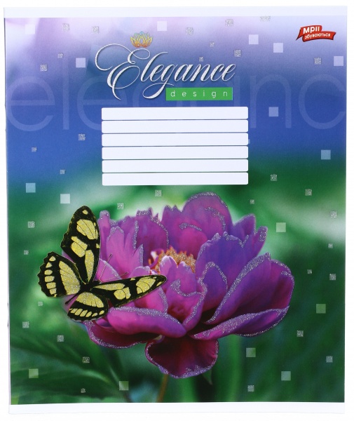 Тетрадь школьная с глитером 18 листов в клеточку в ассортименте Мечты сбываются