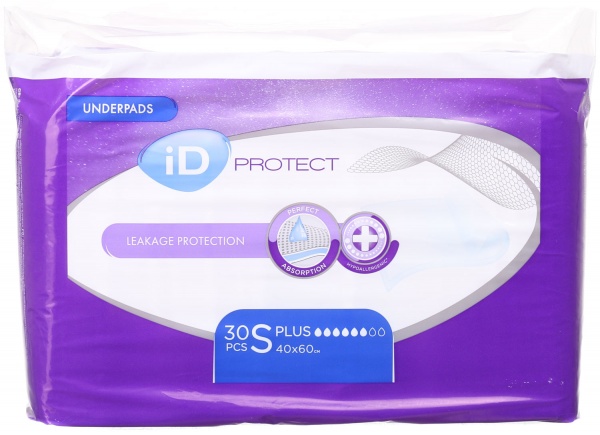 Пеленки iD Protect Plus 40х60 см белый 