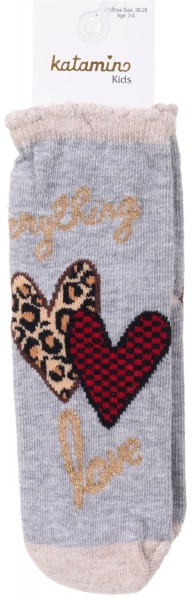 Шкарпетки для дівчаток KATAMINO K20217 р.3-4 сірий 