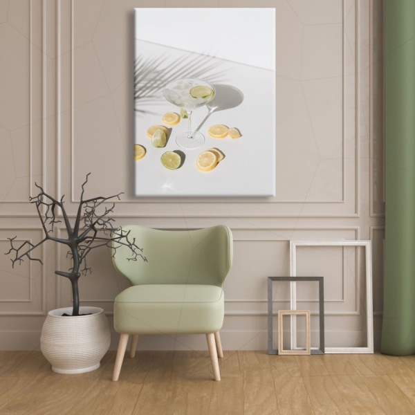 Постер Cocktail with Lemon 45x60 см Brushme 
