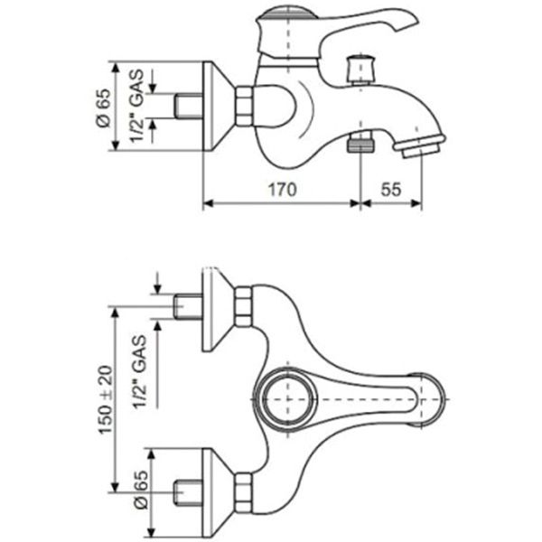 Смеситель для ванны Emmevi Rubinetterie Tiffany BR6001