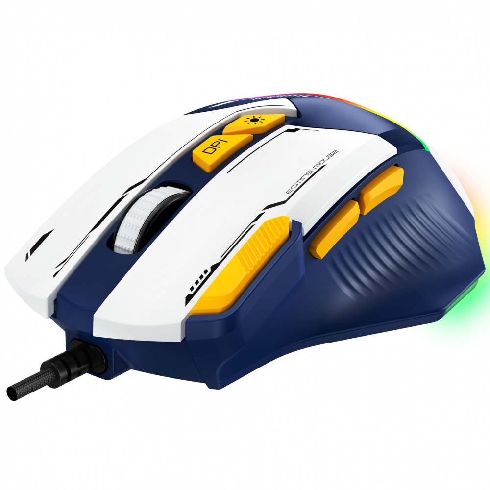 Мишка GamePro white/blue (GM300BL)