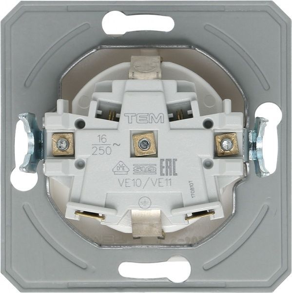 Розетка TEM Ekonomik 16 A 250 В білий VE10PWXO-U