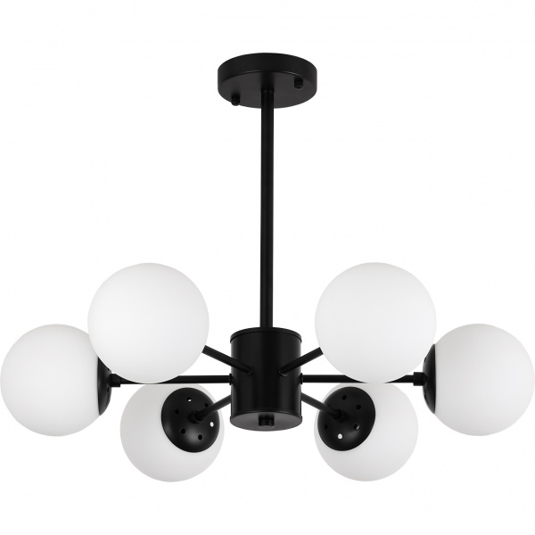 Светильник потолочный Hopfen 6x40 Вт E27 черный Balle 6 BK 
