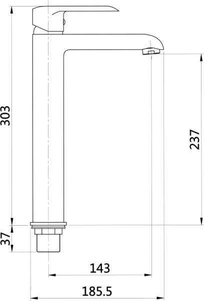 Змішувач для умивальника Invena Siros BU-90-W01