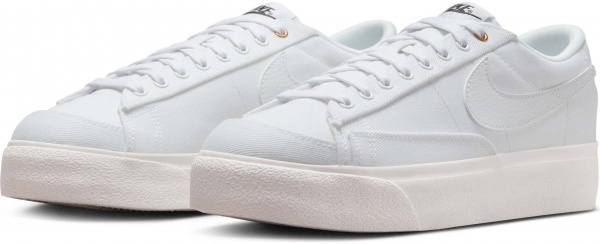 Кеды Nike W BLAZER LOW PLATFORM CNVS DV7475-100 р.40,5 белый