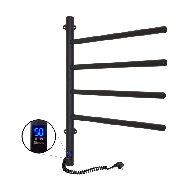 Полотенцесушитель электрический NAVIN Arabesque 480х600 мм Sensor с таймером черный муар (12-223033-4860) 