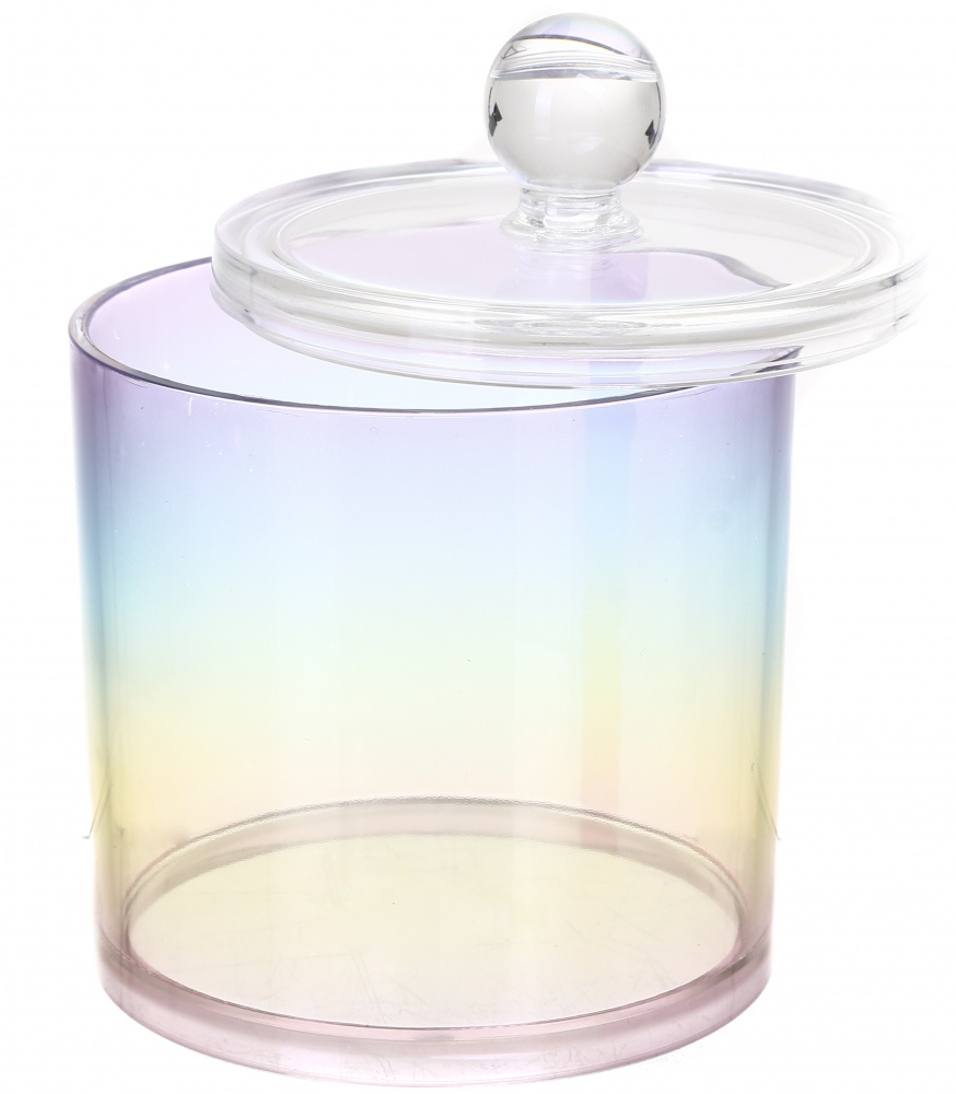 Органайзер для косметики с крышкой Rainbow 9.7x9.7x12.9 см разноцветный