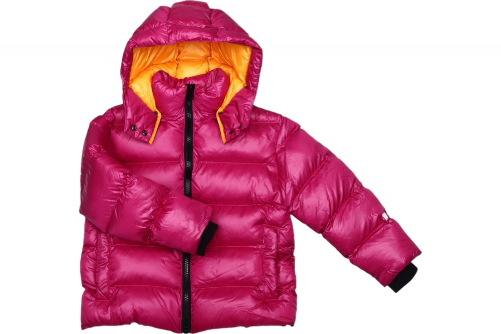 Куртка-пуховик унисекс Luna Kids р.128 розовый с оранжевым 203MHAA008