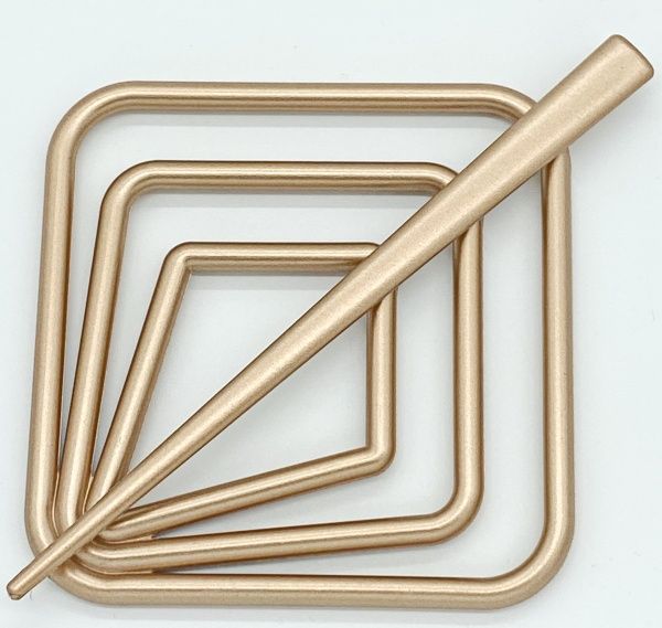 Заколка Квадрат 85х85 мм медь В0001-8 MISLT