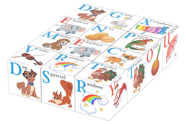 Кубики ТехноК кубики пластиковые Азбука English 12 шт. 1325