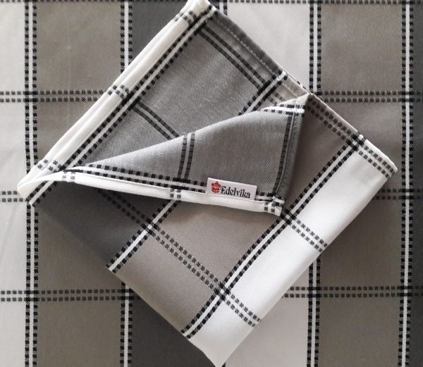 Серветка Едельвіка Затишок 524-19/00 клітинка 40x40 см сірий 