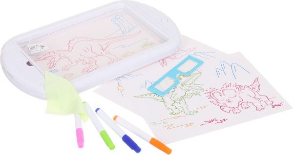 Доска для рисования с подсветкой Shantou 3D Динозавры в корпусе (YM163)