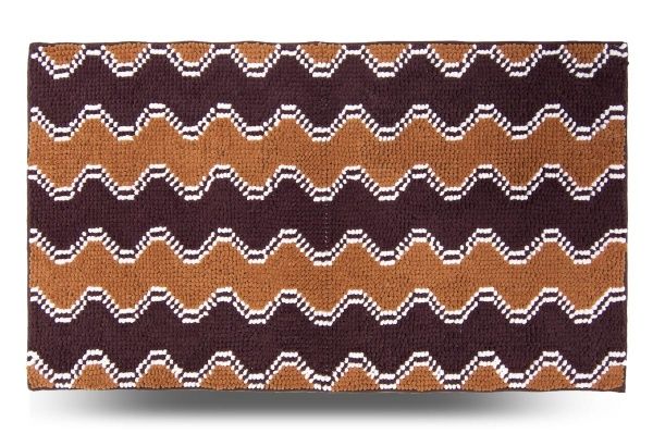 Коврик для ванной Dariana Волна 70х120 см коричневый