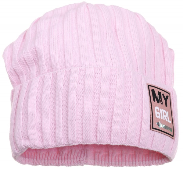 Шапочка детская для девочки Kraft+ р.52-54 розовый 1835 