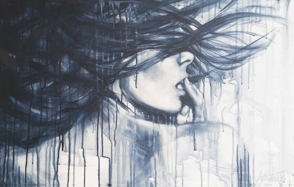 Репродукция Волосы акварелью 50x80 см Арт Фемелі 