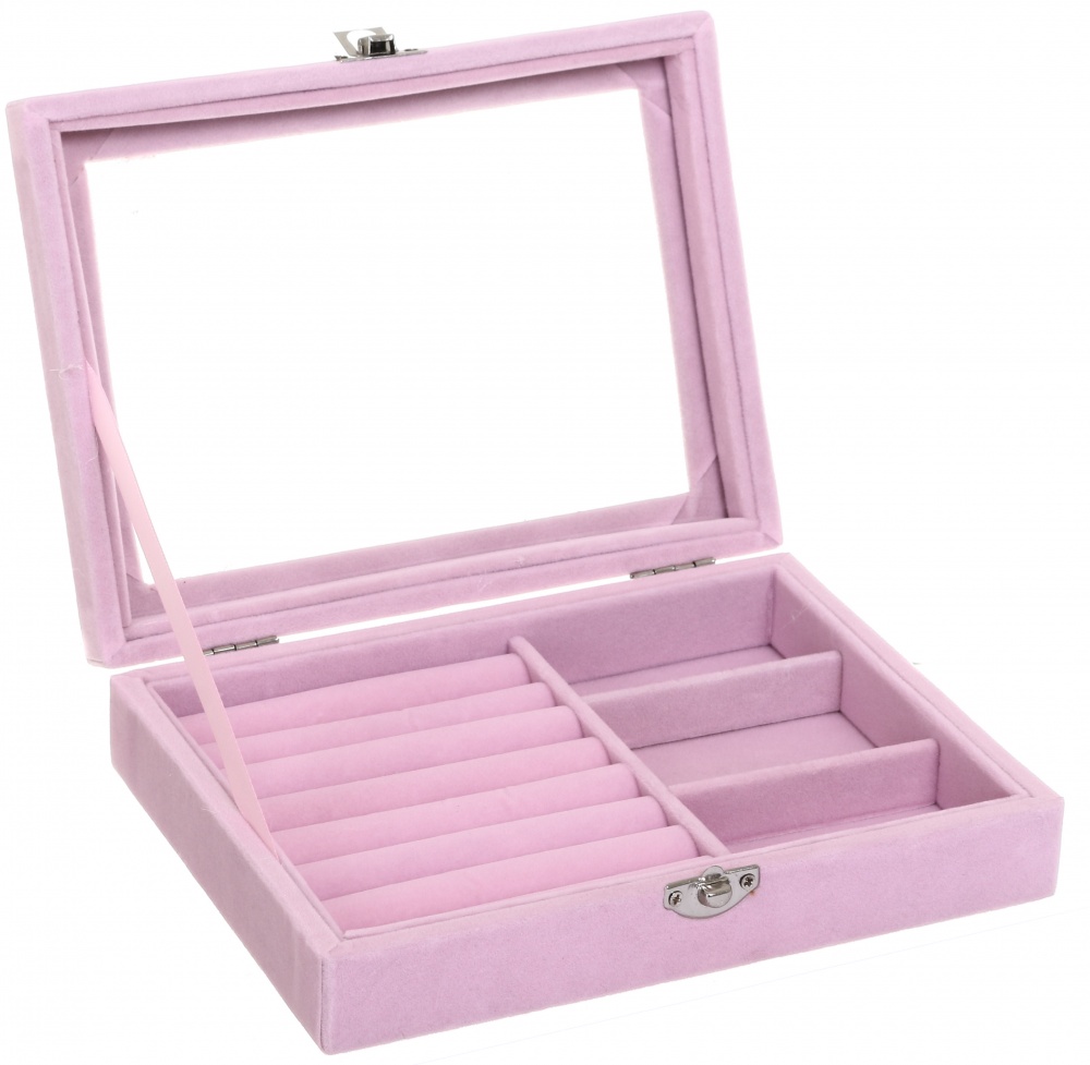 Скринька для прикрас Velvet 20.2х15.2х4.7 рожева