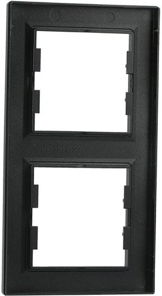 Рамка двухместная Schneider Electric Asfora вертикальная антрацит EPH5810271