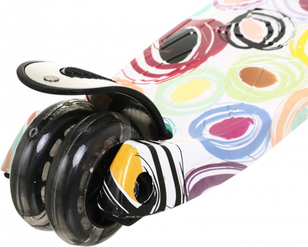 Самокат MaxxPro kids разноцветный принт LS306C /maxi/circle printing