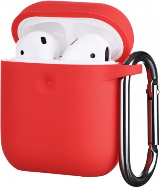 Чохол для навушників 2E для Apple AirPods Pure Color Silicone 3.0 мм red (2E-AIR-PODS-IBPCS-3-RD) 