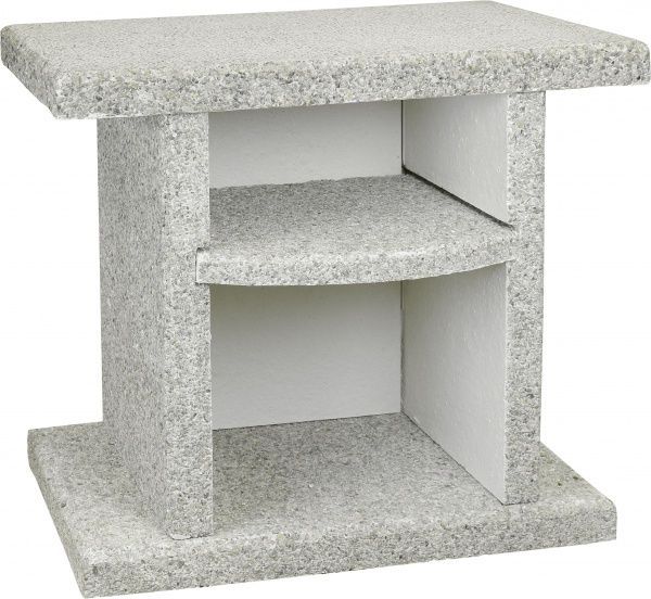 Стол Elmas Мармур приставной 52x100 см серый 