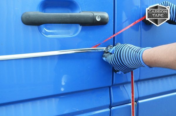 Двостороння клейка стрічка CARBON TAPE Auto Bond 12 мм х 5 м сірий