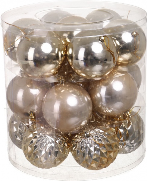 Набор елочных шаров в ассортименте (EPI-No.17-49) d 100 мм 21 шт./уп.