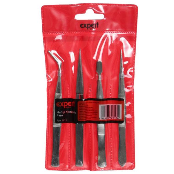 Набор пинцетов EXPERT tools 4 шт. 2813