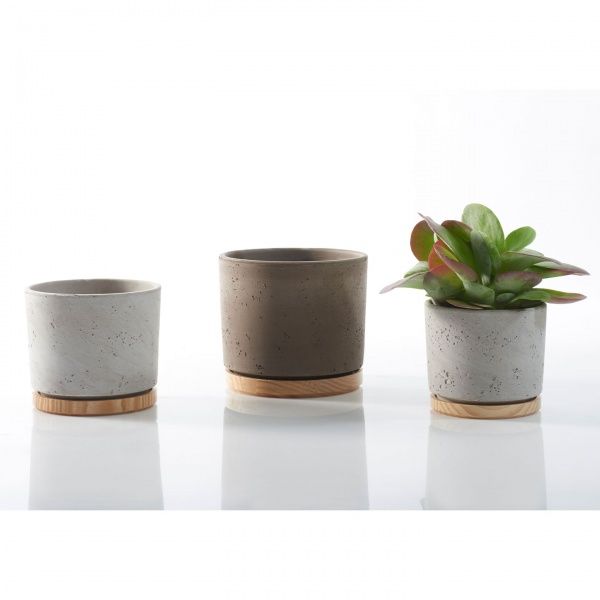 Кашпо Soendgen Keramik Paros Deluxe круглий 3,8 л коричневий (1551-0019-2121) 