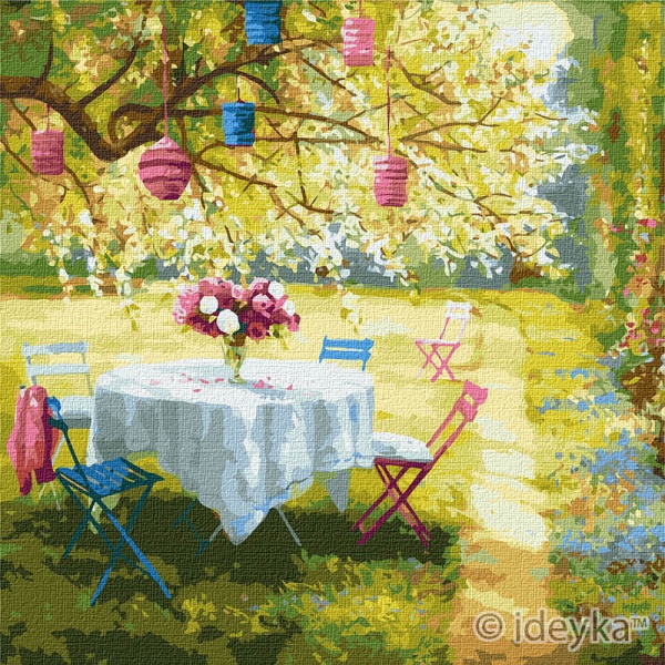 Картина по номерам Весенние фонарики Идейка 