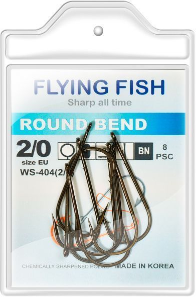 Гачок Flying Fish ROUND BEND №2/0 8 шт. WS-404(2/0)