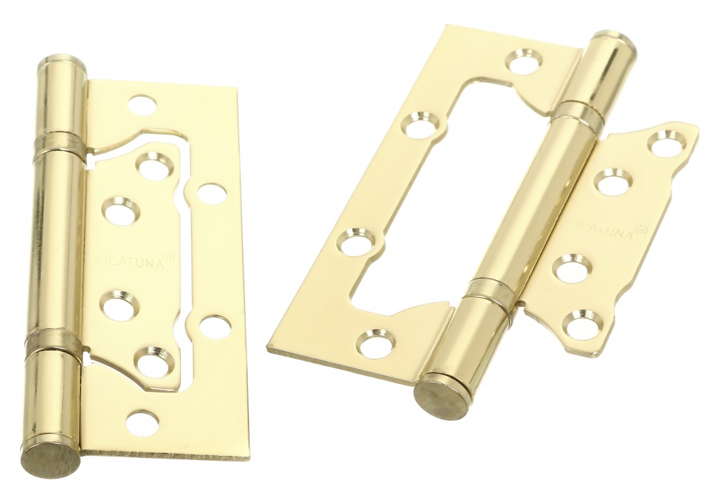Петля Latuna для дверей накладная PB 100x75x3 мм латунь универсальная 2 шт.