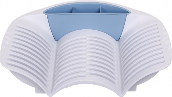 Сушарка для посуду сіра з блакитним 920450 51х35,5 см Eurogold