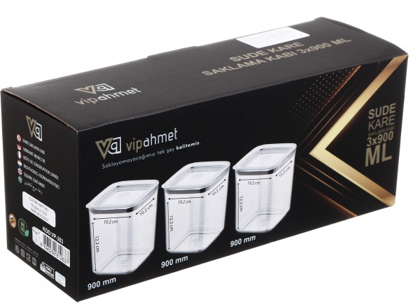 Набор емкостей для хранения Kontensan VP-263 3 шт. Vip Ahmet