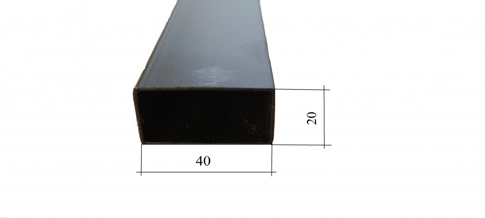 Труба декоративная тонкостенная прямоугольная черная