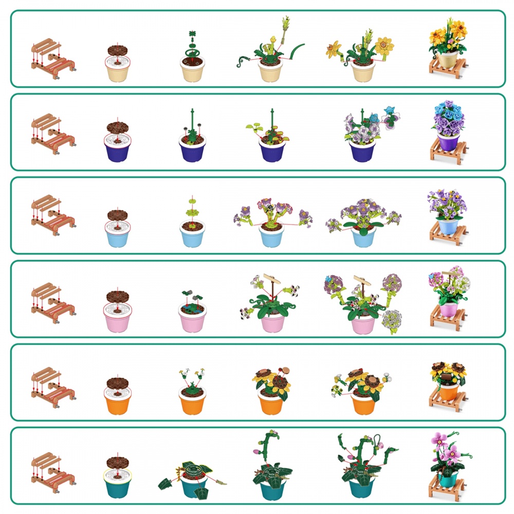 Конструктор Max в капсуле S1 – Садовые растения в горшочках (в ассорт., в диспл.) 83183GQ1