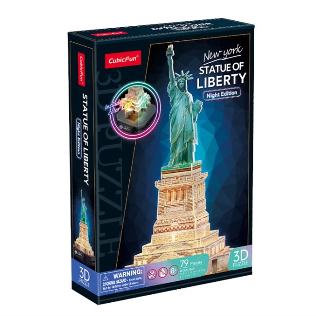 3D-пазл CubicFun Статуя Свободы с LED-подсветкой L536h