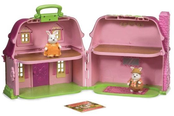 Ігровий набір Li'l Woodzeez Квітковий будинок і родина кроликів 6103M 