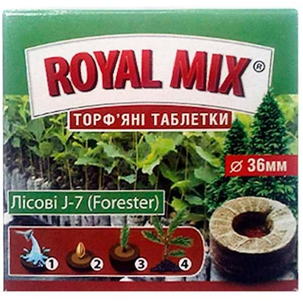 Таблетки торфяные Royal Mix J-7 лесные 36 мм 10 шт