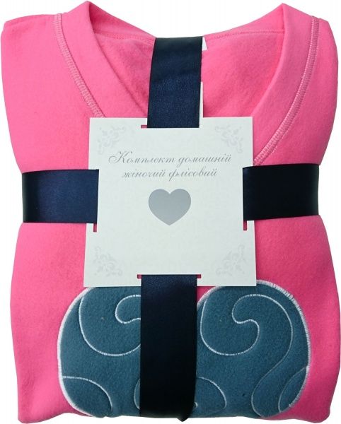 Костюм домашній жіночий флісовий Rose р. XS рожевий із синім 