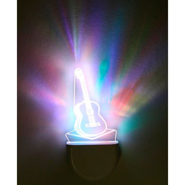 Ночник Aukes Гитара 3D LED RGB 0.5 Вт белый 