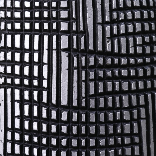 Ваза полирезиновая серая с черным Grey 18,5х18,5х31 см