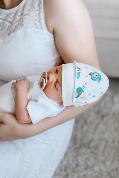 Шапочка ТМ Софія Owls р.38 белый с рисунком 303138