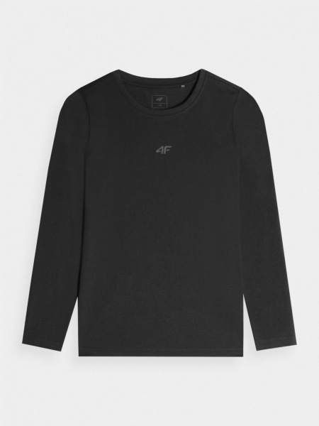 Футболка 4F LONGSLEEVE F141 4FJAW23TLONF141-20S р.152 чорний